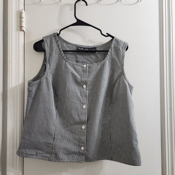Style and Co Gingham Top - Picture 2 of 3